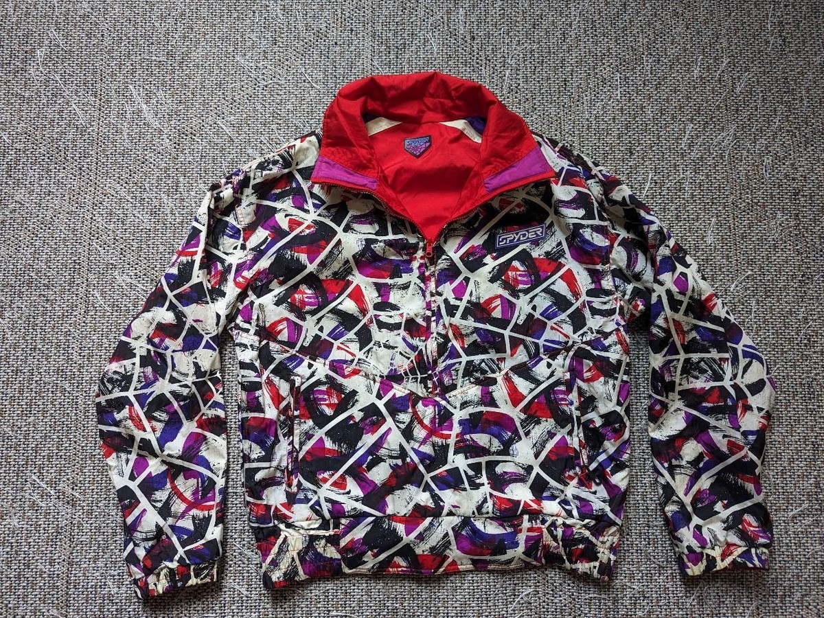 vintage 1990s reversible SPYDER ski jacket L nylon SPIDERWEB