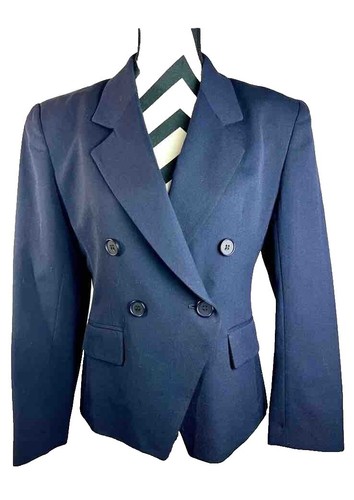 VNTG Christian Dior (42R / 44R) Slate Blue 100% Wool Twill