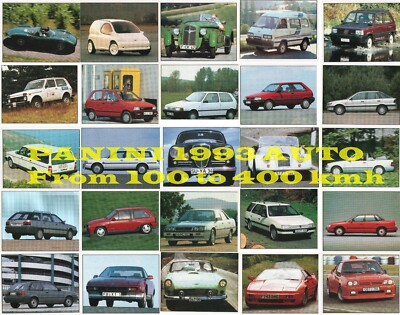 PANINI Auto 1993 from 100 to 400 km/h - Select Your Stickers from 1 - 250