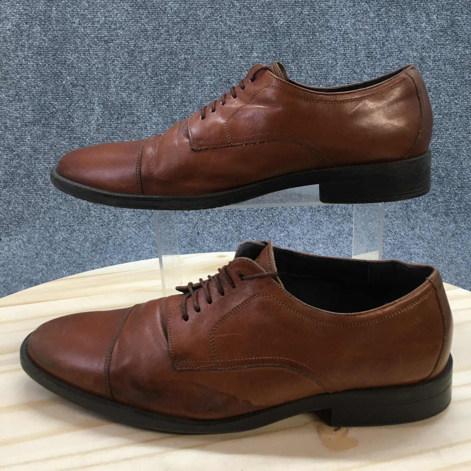 SAOLA Scarpe eleganti Cole Haan da uomo 9 5 M moderne Essentials Oxford marrone pelle C34138