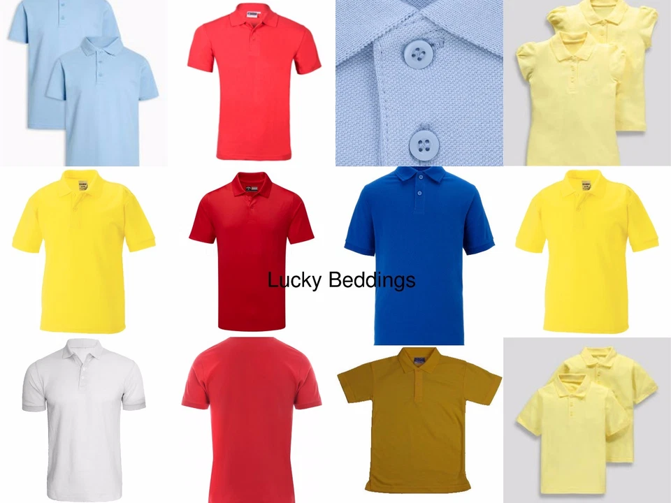 SSS POLO SHIRTS FOR ADULTS CHILDREN BOYS GIRLS PE SCHOOL SPORTS UNIFORM TOP QUALITY