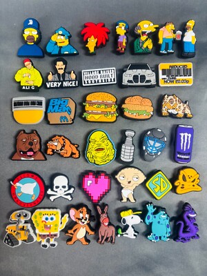 CrocShoe Charms Jibbitz Autos Sport Bikes Tuning Cool Retro Borat Ali Gans