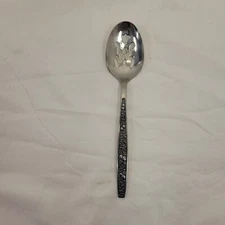 Vintage Pageant Harvest Stainless Steel Serving Spoon Slotted Japan MCM