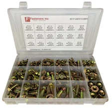 248 Metric Grade 10.9 YZ Hex Flange Screws Frame Bolts & Lock Nuts Assortment