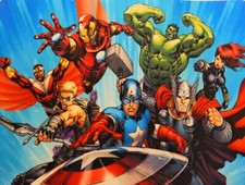 XL Size AVENGERS ASSEMBLE Smash Marvel comics Anti slip optical MOUSE PAD 10x8"
