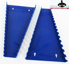 32 SLOT GOLIATH INDUSTRIAL MOUNTABLE WRENCH RACK HOLDER ORGANIZER TRAY SET BLUE