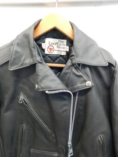 VINTAGE BLACK LEATHER MOTORCYCLE JACKET SEARS SIZE 10 SMALL