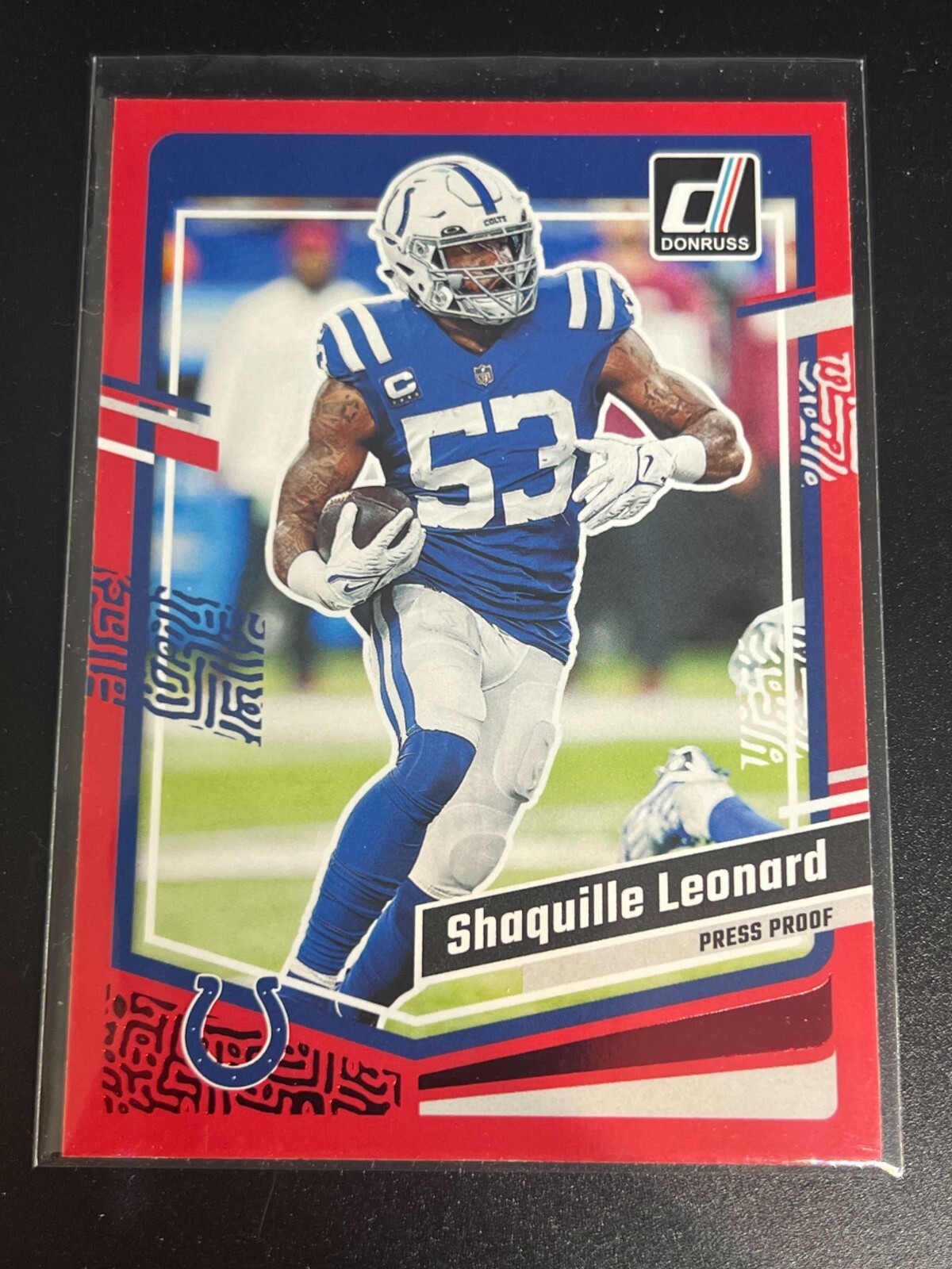 2023 Panini Donruss Press Proof Red #131 Shaquille Leonard -Indianapolois Colts