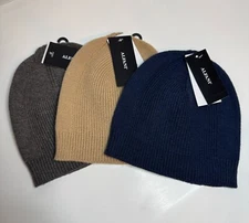 3 Pack Alfani Men's Skull Cap Classic Beanie One Size Cuffed Soft Winter Hat  
