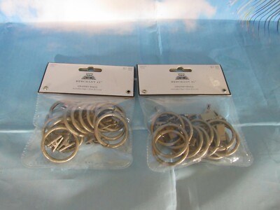 Merchant 41 Drapery Rings 2PK of 12 Per or 24 Total