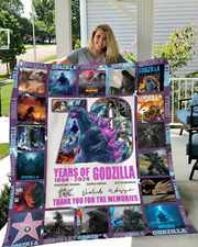 Godzilla 70Th Anniversary 1954  2024 Fleece Blanket Thank You For The Memories US