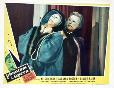 Phantom Of The Opera Lobby Card Claude Rains 1943 Old Movie Photo