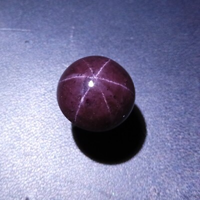 22 Carat Natural 6-Ray Star Purple Red Color Garnet Star Round Cabochon Gemstone