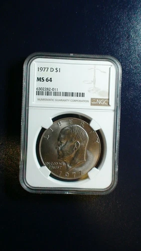 1977 D EISENHOWER Dollar NGC MS64 UNCIRCULATED IKE $1 Coin BUY NOW!
