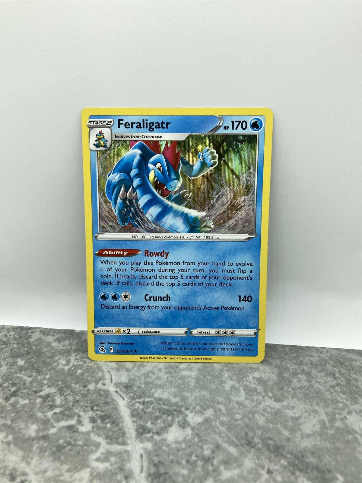 Feraligatr 057/264 NM Holo Fusion Strike Near Mint Foil Pokemon TCG Card 57/264