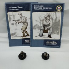  2 Axis And Allies D-Day Miniatures Inspiring Hero And Concealed Forward