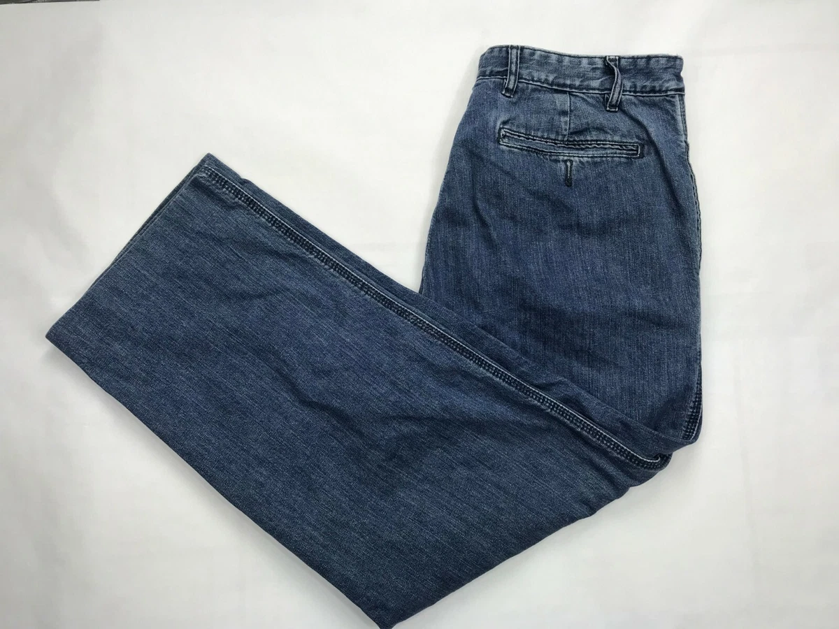 Orvis Jeans Blue Denim Mens Medium Wash Relaxed Casual Fit 36 29 Hemmed