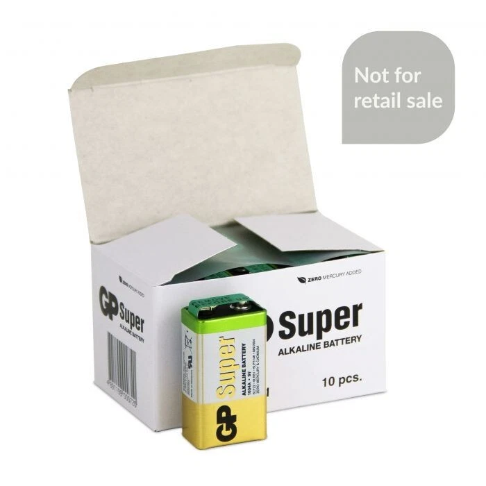 GP BATTERY Box 10 pz. GP1604 BULK Batteria alcalina GP Batteries 9V/Transistor 6LR61