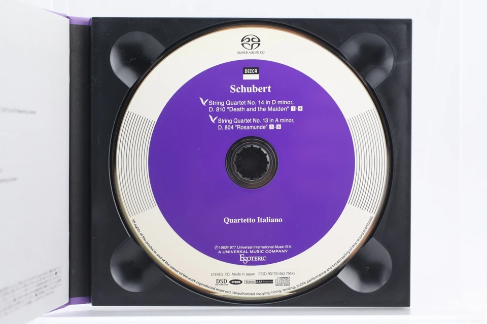 ESOTERIC SACD Schubert String Quartet Quartetto Italiano ESSD-90170 Japan Hybrid - Image 4 of 4