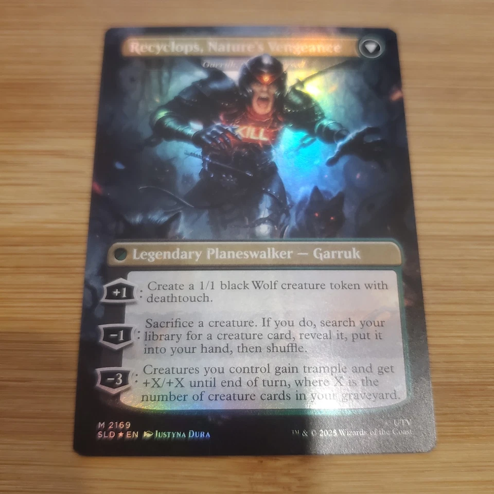 1x Recyclops, Eco-friendly - Garruk Relentless Secret Lair 2169 Foil MTG LP Pics - Image 2 of 4