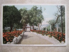 Santa Barbara California ~ Entrance To The Potter Hotel ~ Circa 1915 ~ # 29