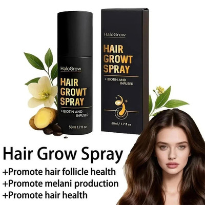 Halo-Grow Hair Growth Spray 50ml Natural Hair Thickening Gentle Regrowth Mist