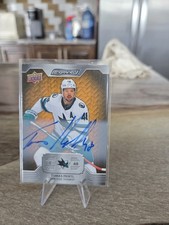 2023-24 Engrained Tomas Hertl Oak Auto #40 Sharks