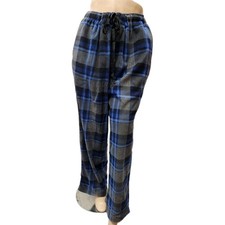 Harbor Bay Charcoal Plaid Flannel Pajama Pants Men s Big Size Tall with Pockets