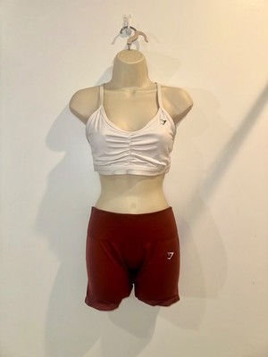 Gymshark Bike Shorts   Burgundy/Rust   Size M