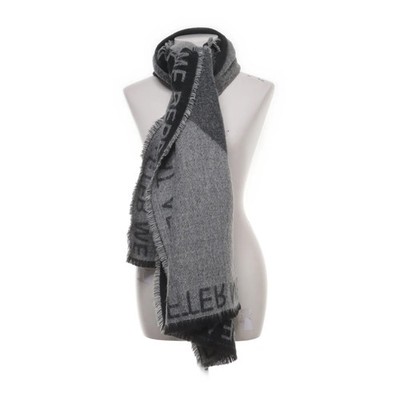 Repeat After Me, Schal, Damen, Grau/Schwarz, 200 cm, 80 #YLK