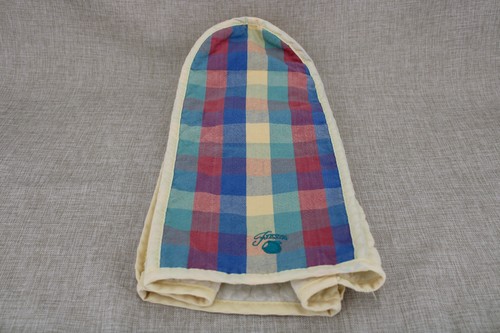 Fiesta Ware / Fiestaware Yellow Plaid Quilted Appliance Cover w/Wooden Ring