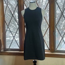 Everlane Black Sleeveless Cotton Modal Mini Dress Crew Neck Size M