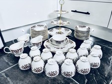 Vintage Colclough Quality Bone China Set 57 Pieces + 3 Tier Cake Stand England