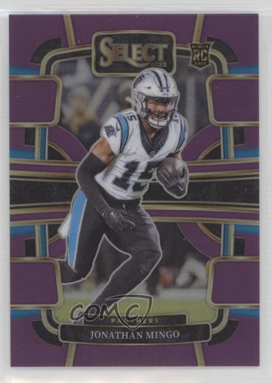 2023 Panini Select Concourse Purple Prizm 30/75 Jonathan Mingo Rookie RC 1cw4