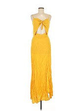 PrettyLittleThing Women Yellow Cocktail Dress 8