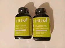 2 X Hum Flatter Me Debloat Digestive Health Supplement 60 Capsules