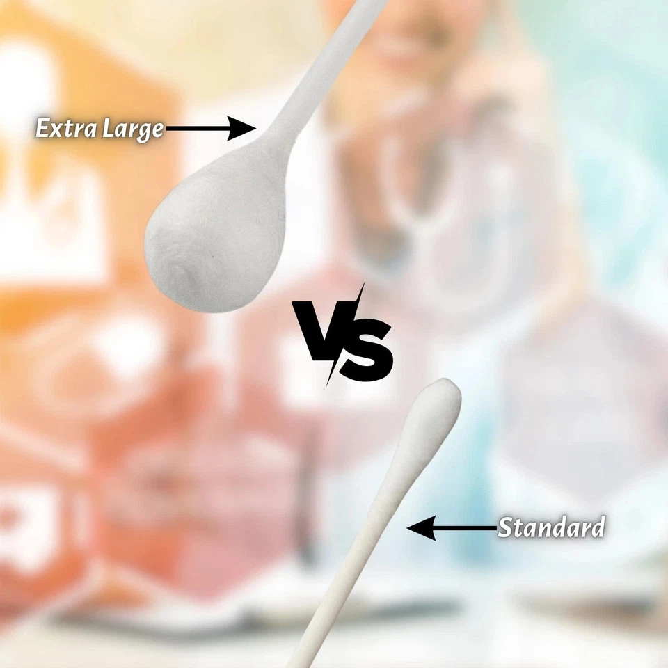 Paquete de 100 hisopos grandes de gran tamaño aplicadores extra largos con punta de algodón de 8" con... Foto 4 de 4