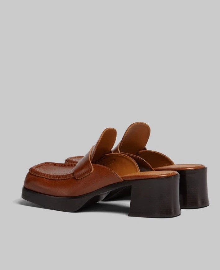 Mula Tacón Cuero Marrón Marni Talla EU 38 Foto 4 de 4