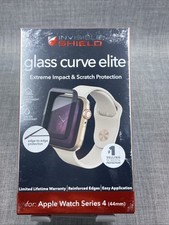 Zagg Glass Curve Elite Black Screen Protector For Apple Watch Series 4 44mm