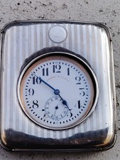 Orologio Tasca Roskopf Patent 30476 Custodia Argento 800 Funzionante Ferrovia 