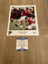 MORTEN ANDERSON SIGNED + THANKS INSCRIBED ATLANTA FALCONS 8x10 PHOTO. BECKETT 🏈