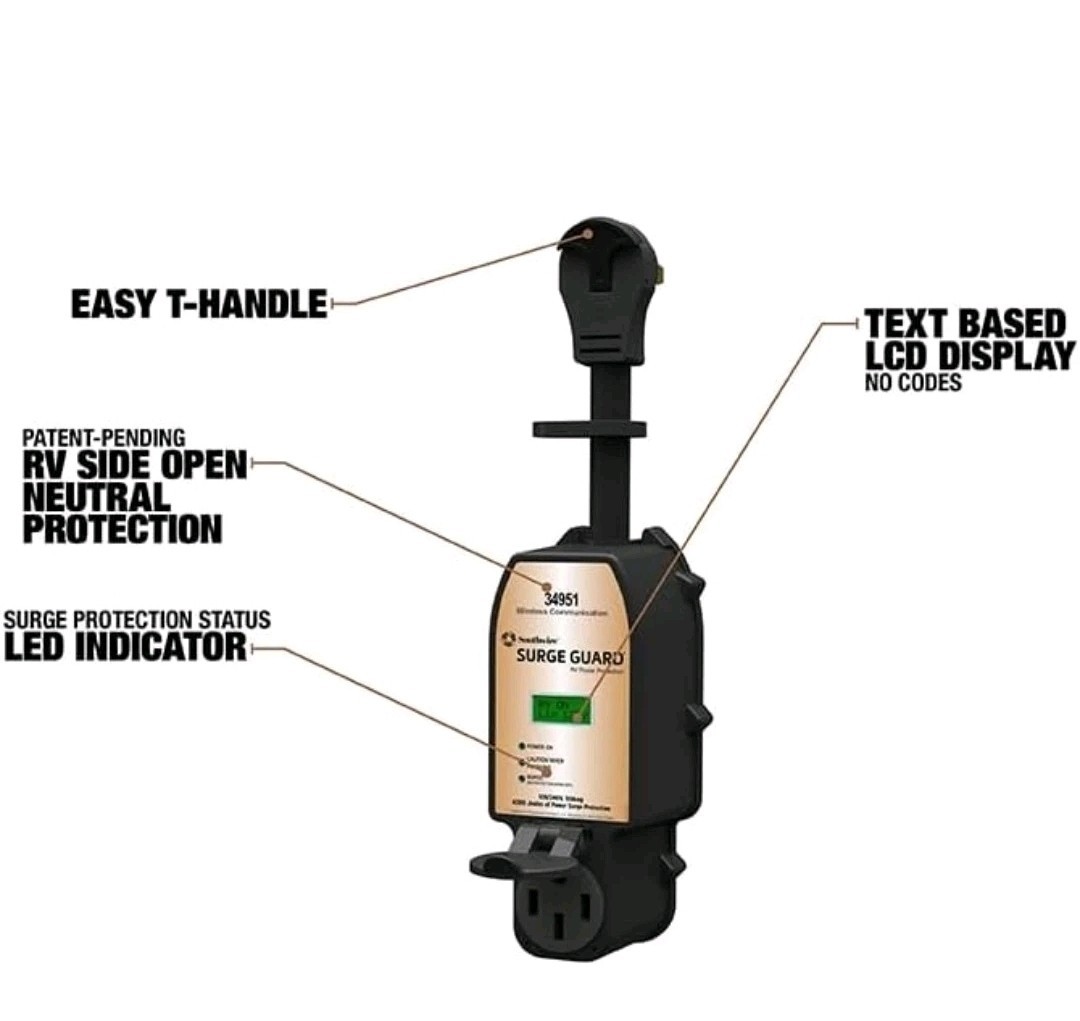 NEW Southwire Surge Guard 34951 50 Amp 4200J RV Surge Protector Wireless 