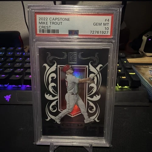 2022 Panini Capstone - Crest Mike Trout #4  PSA 10