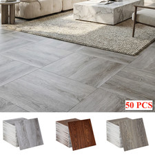 50PCS Peel Stick Vinyl Floor Tiles 12x12" Waterproof DIY Flooring for Kitchen