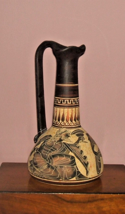 Greek Small Pitcher Classical Period Museum Replica Handmade 450 B.C. - Image 4 of 4
