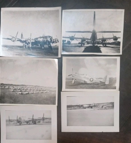 Vintage Air Plane Jet Military Photos Lot of (6) Army Navy WW2 WWII