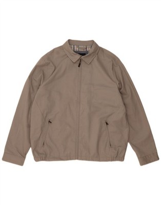Marks & Spencer Mens Bomber Jacket UK 42 XL Grey Cotton