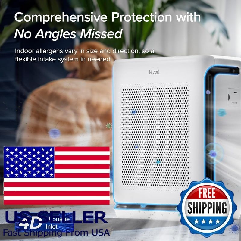 Powerful HEPA Air Purifier for Large Spaces Up to 1878 Sq Ft with Air Quality Monitor Powerful HEPA Air Purifier for Large Spaces Up to 1878 Sq Ft with Air Quality Monitor