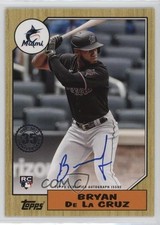 2022 Topps Series 2 1987 Topps Baseball Bryan De La Cruz #87BA-BDC Auto 2s2