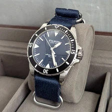 Filson By Shinola Dutch Harbor Mens 43mm Dive Watch with Blue Dial
